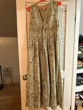 slim fit dress slacks Gold Plisse Maxi Dress – CHIO DI STEFANIA D ONLINE main image 1